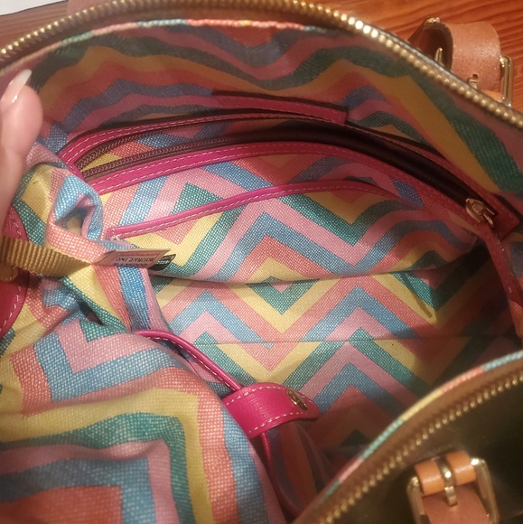 Dooney & Bourke Leather Claremont Domed Satchel - Picture 2 of 3